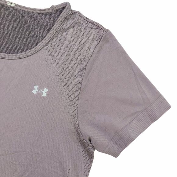 Under Armour Top Womens Small Mauve Seamless Short Sleeve Breathable Training - Picture 5 of 9